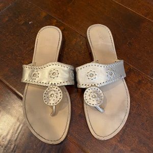 Brushed gold sandals